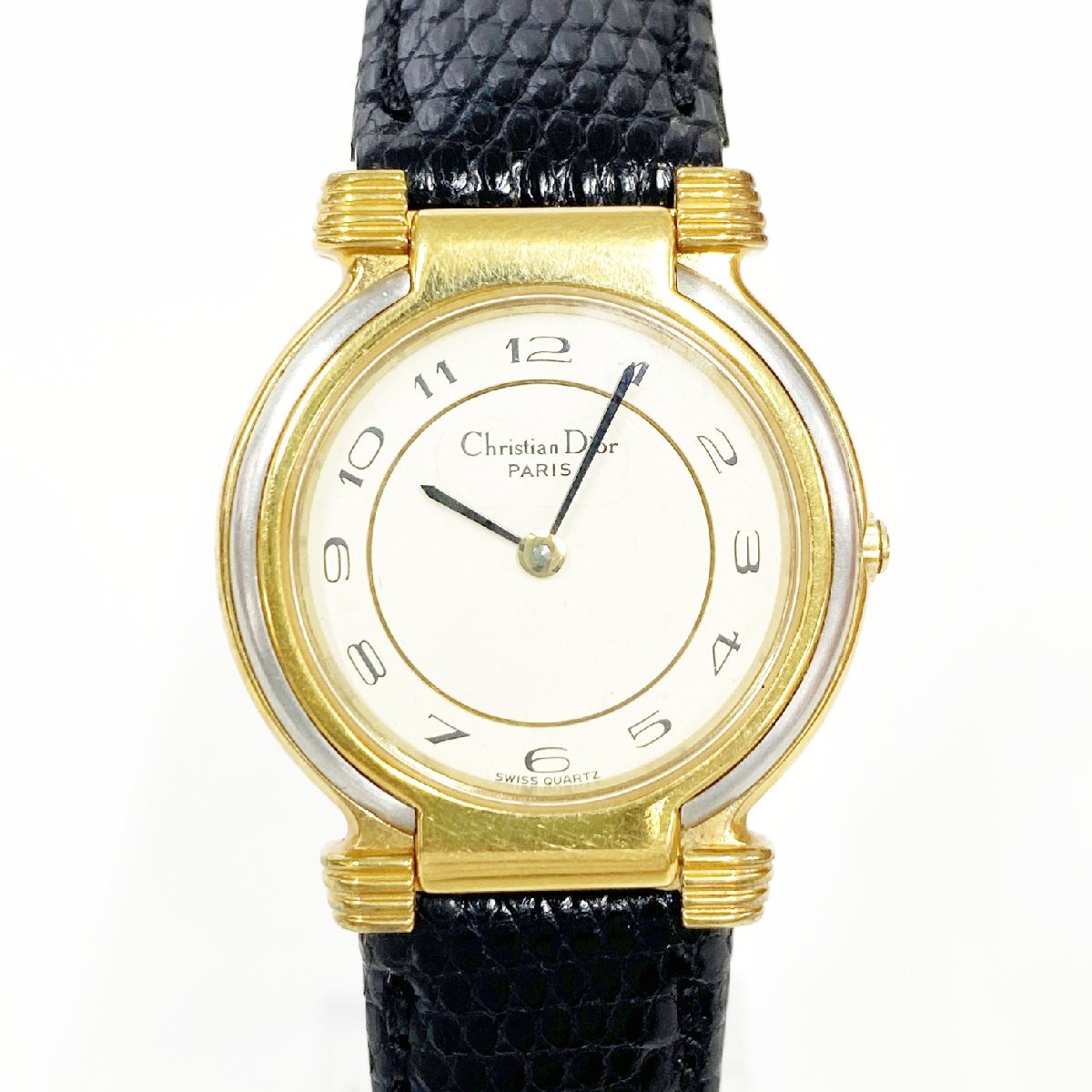 [1 иен старт ]Christian Dior Christian Dior 54 15 01 GP слоновая кость серия циферблат кварц женские наручные часы 503721