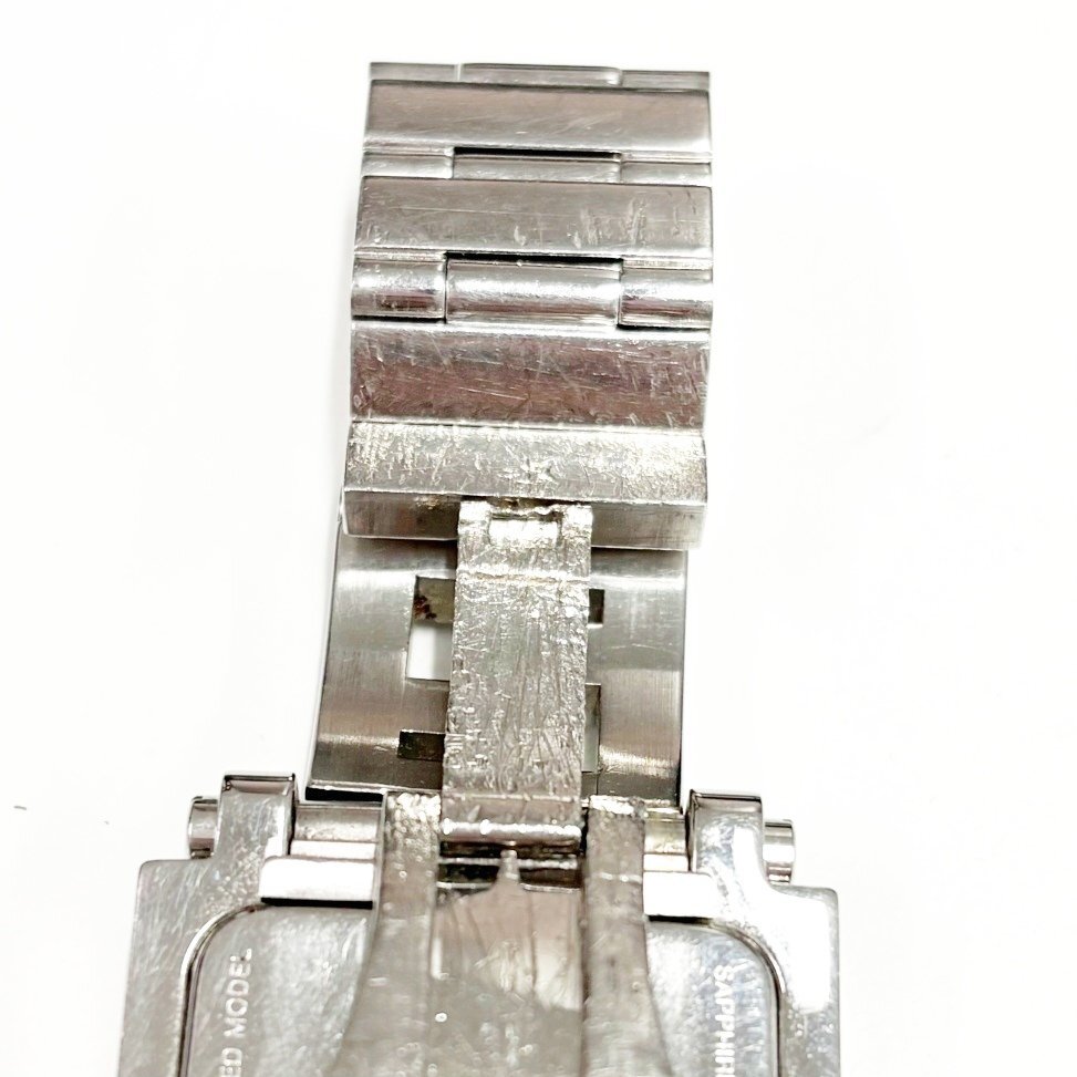 【1円スタート】【訳あり品】FENDI フェンディ 6000G スクエア デイト SS ホワイト系文字盤 クオーツ ボーイズ腕時計 ジャンク 490966