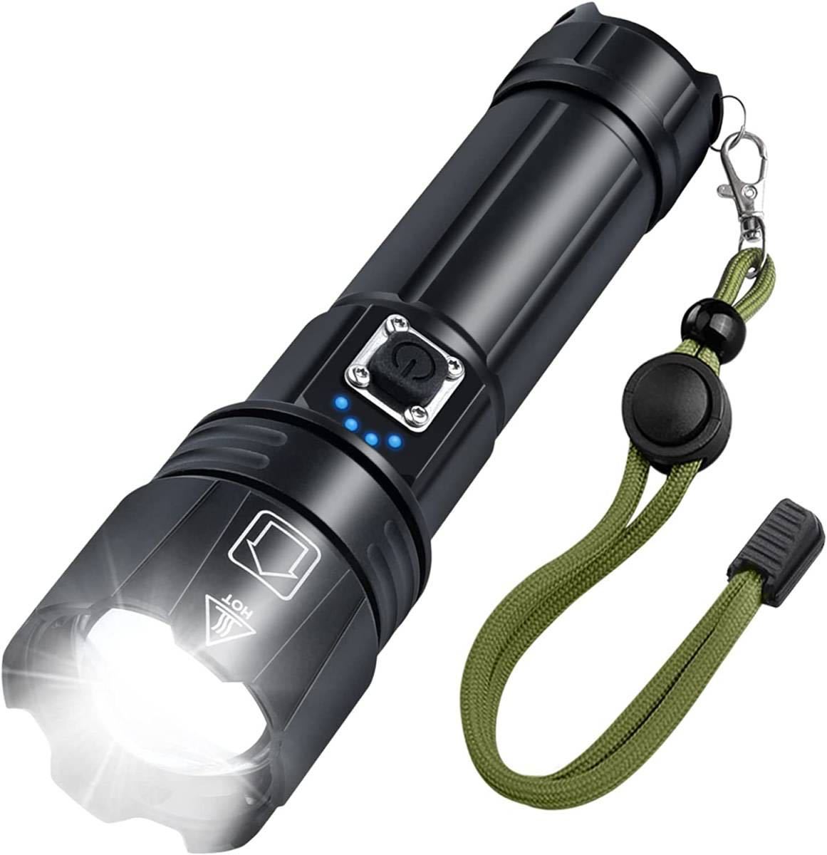 超高輝度 懐中電灯 led 強力 軍用 最強 2個セット_画像1