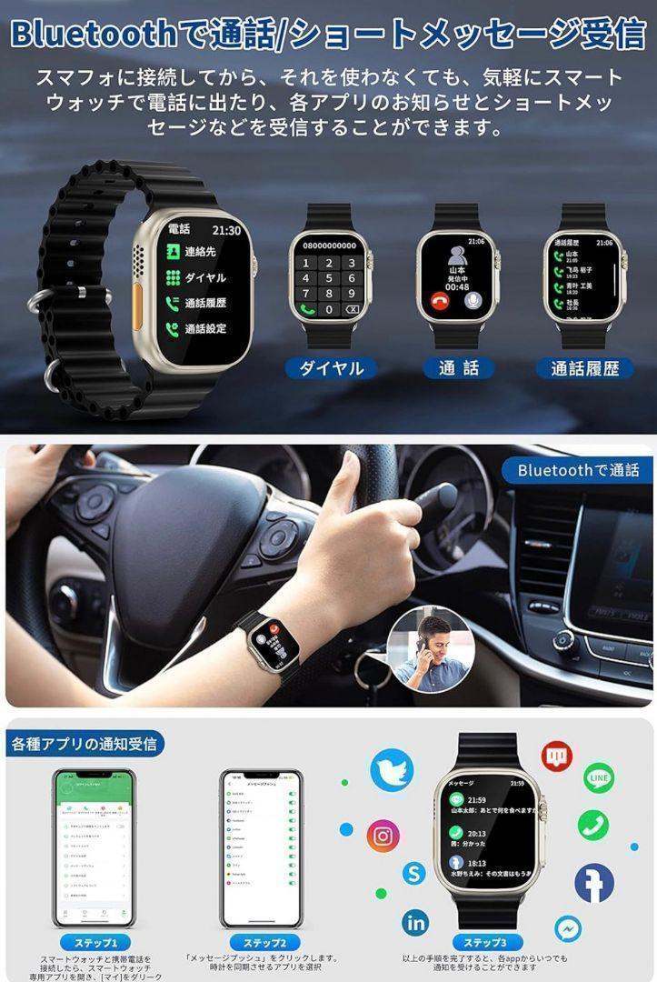 スマートウォッチ亜鉛合金材 Bluetooth5.3 通話機能2.15 日本語_画像4
