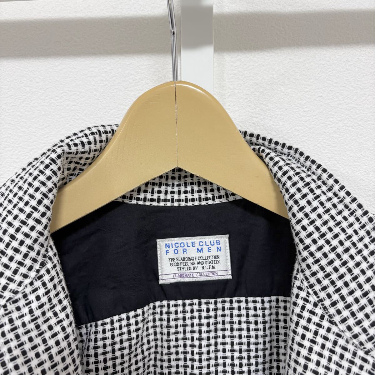 NICOLE CLUB FOR MEN 総柄シャツ　長袖シャツ　トップス_画像3