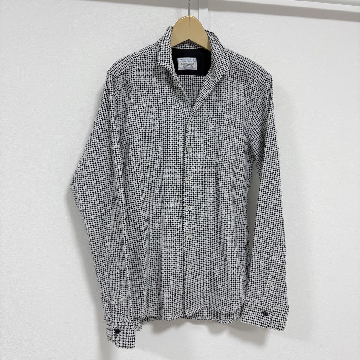 NICOLE CLUB FOR MEN 総柄シャツ　長袖シャツ　トップス_画像6