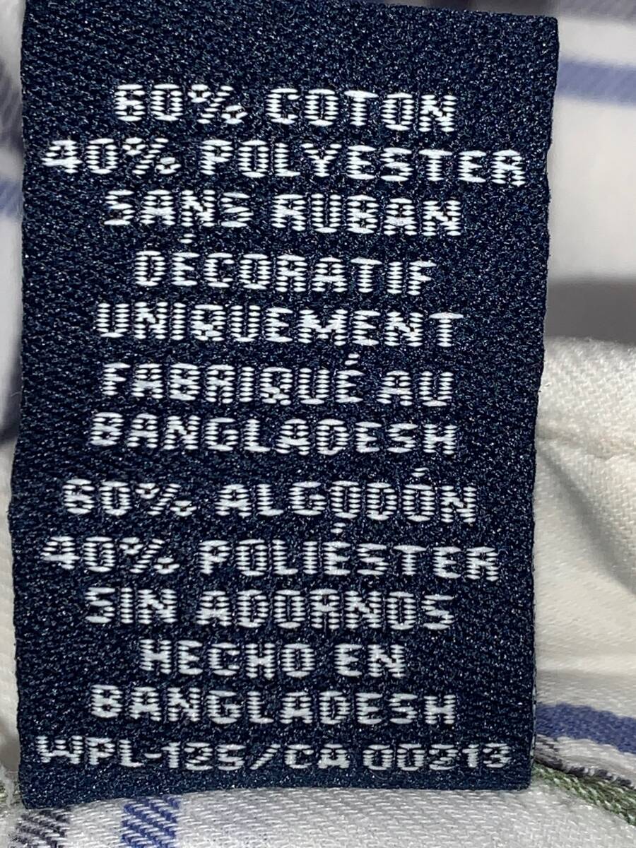 32371 CHAPS RALPH LAUREN 長袖 チェック BD シャツ 2XL 白紺灰 ビッグサイズ_画像7