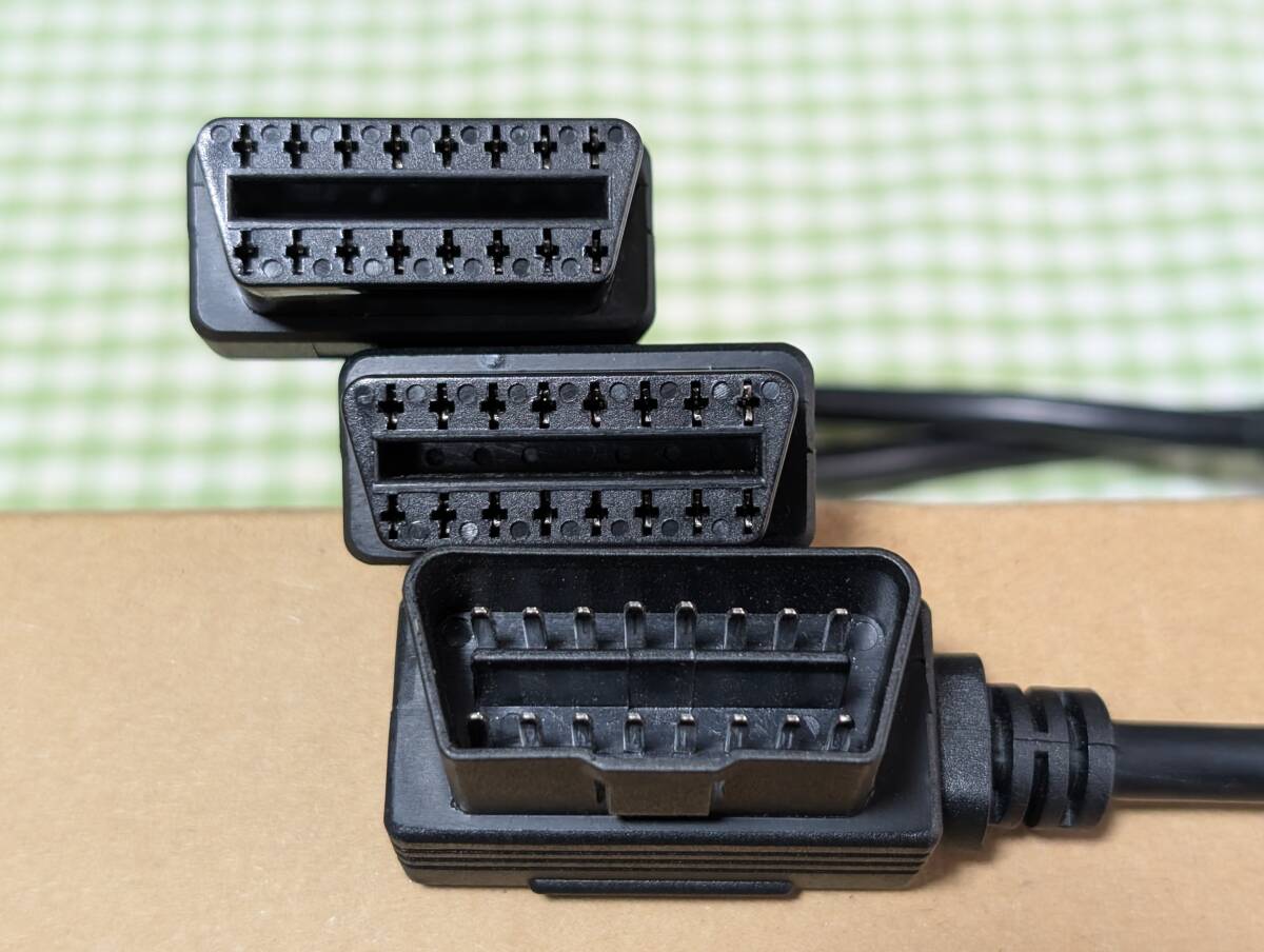 OBD 2分岐ケーブル L型タイプ 電源取り出し 分配ケーブル OBD2 OBDII コネクター LS241(30ヴェルファイア ガソリン車で使用)_画像4