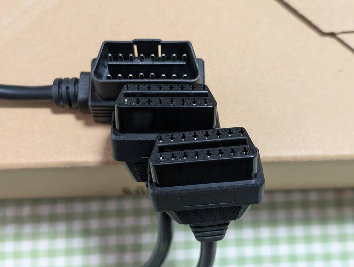 OBD 2分岐ケーブル L型タイプ 電源取り出し 分配ケーブル OBD2 OBDII コネクター LS241(30ヴェルファイア ガソリン車で使用)_画像5