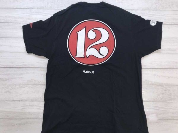 ハーレー Hurley サーフ ストリート John john Florence ジョンフローレンス サーファーコラボ 両面プリント 半袖Tシャツ メンズ L 黒_画像3