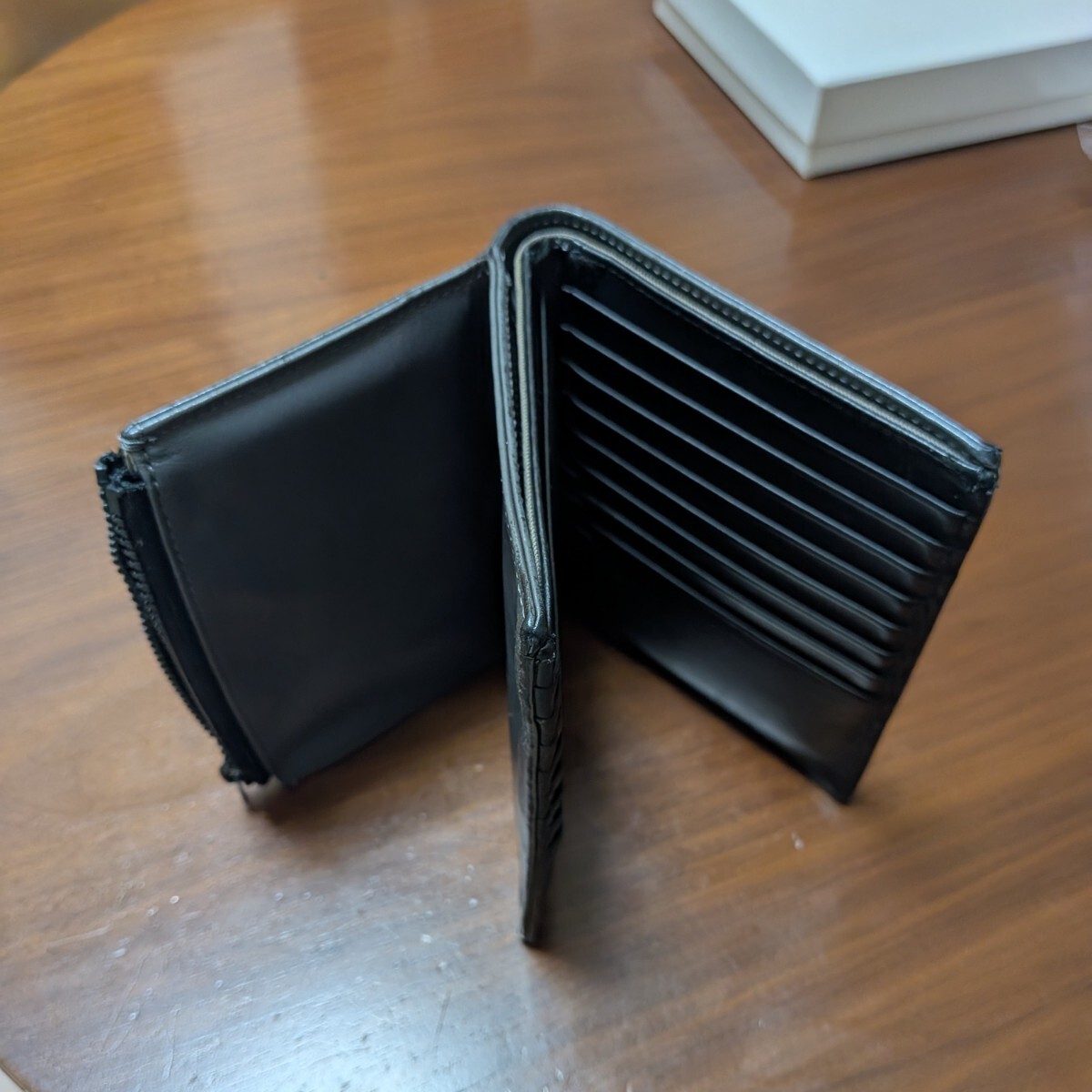 【1円スタート】MAISON MARGIELA メゾン マルジェラ 折り財布 フォーステッチ グレー_画像5