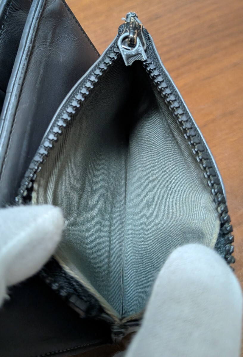 【1円スタート】MAISON MARGIELA メゾン マルジェラ 折り財布 フォーステッチ グレー_画像8