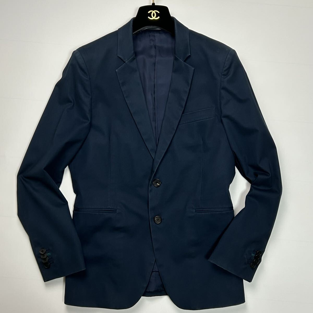 希少★ Paul Smith ポールスミス スーツ セットアップ ネイビー 裏地 総柄 紺 ビジネス カジュアル 最高級 メンズ 清潔感 カラフル _画像2