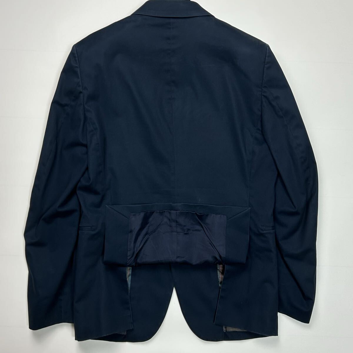 希少★ Paul Smith ポールスミス スーツ セットアップ ネイビー 裏地 総柄 紺 ビジネス カジュアル 最高級 メンズ 清潔感 カラフル _画像3