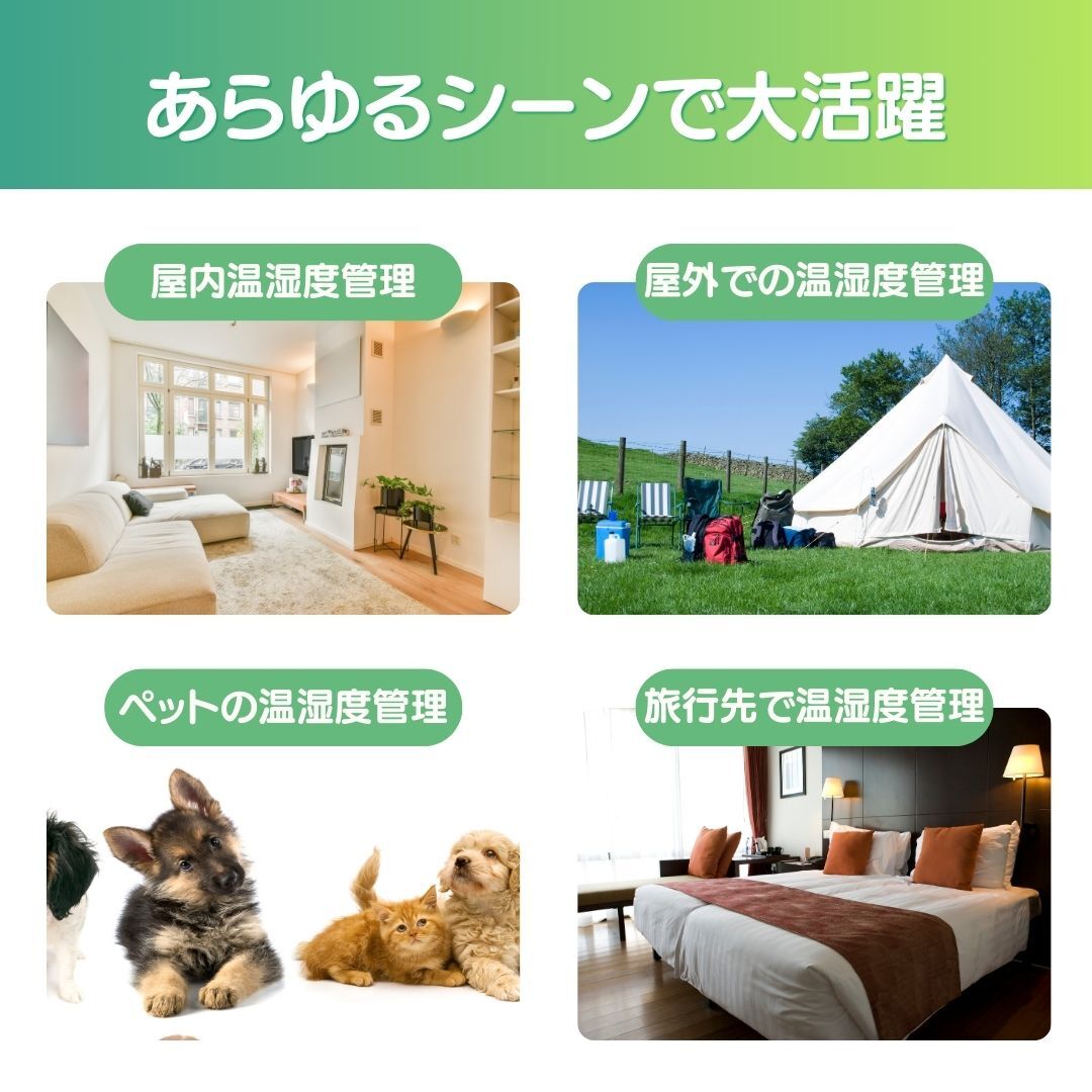 デジタル温湿度計 室内 湿度計 正確 ミニ 湿度モニター 熱中症 温室 オフィス ベビールーム コンパクト アウトドア 便利 安心 コンパクト_画像3