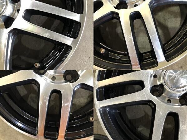 (W7G011TA)15x5.5J ZOLF オフセット45 4穴 PCD100 ハブ73 アクア ヴィッツ スイフト フィット カローラフィールダー 15インチ_画像2