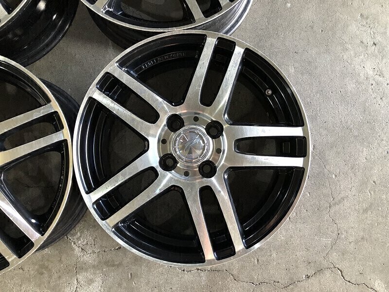 (W7G011TA)15x5.5J ZOLF オフセット45 4穴 PCD100 ハブ73 アクア ヴィッツ スイフト フィット カローラフィールダー 15インチ_画像6