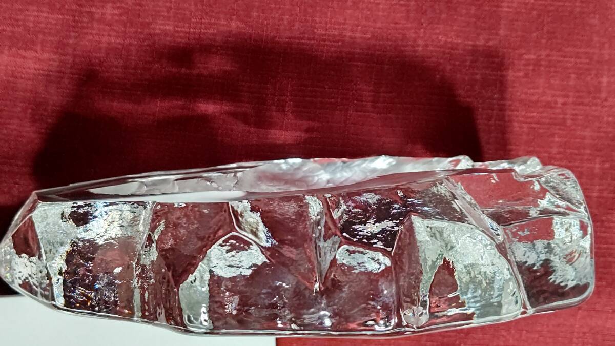 1015-3 スウェーデン製 クリスタルガラス 置物 マッツジョナサン ハクトウワシ（高さ19.5幅14.5奥行4㎝重さ2079g）_画像8