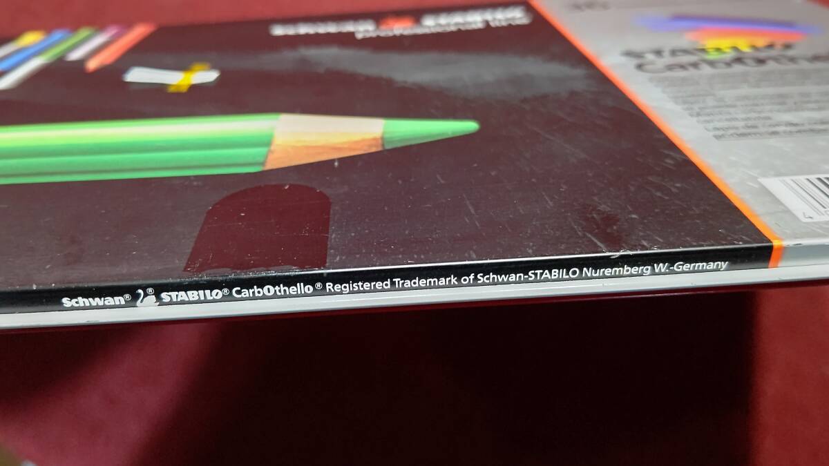 1022-1 当時物 ヴィンテージ 旧西独製 STABILO 1436 旧デザイン缶ケース入り 水彩色鉛筆 カーブオテロ 35色(36色の1本欠品)使用品_画像3
