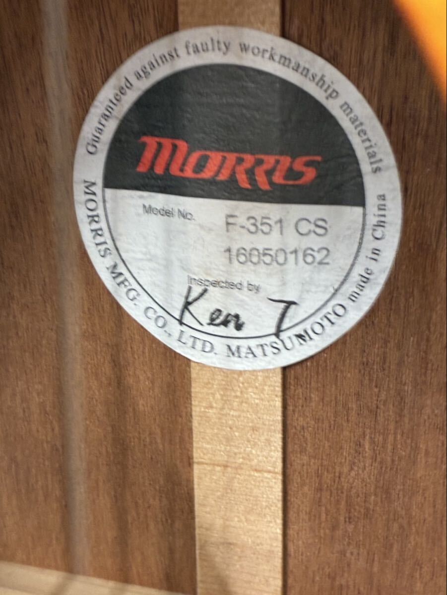 H【10e108】 モリス MORRIS ギター アコースティックギター 弦楽器 アコギ Morris 楽器 F-351 CS_画像3