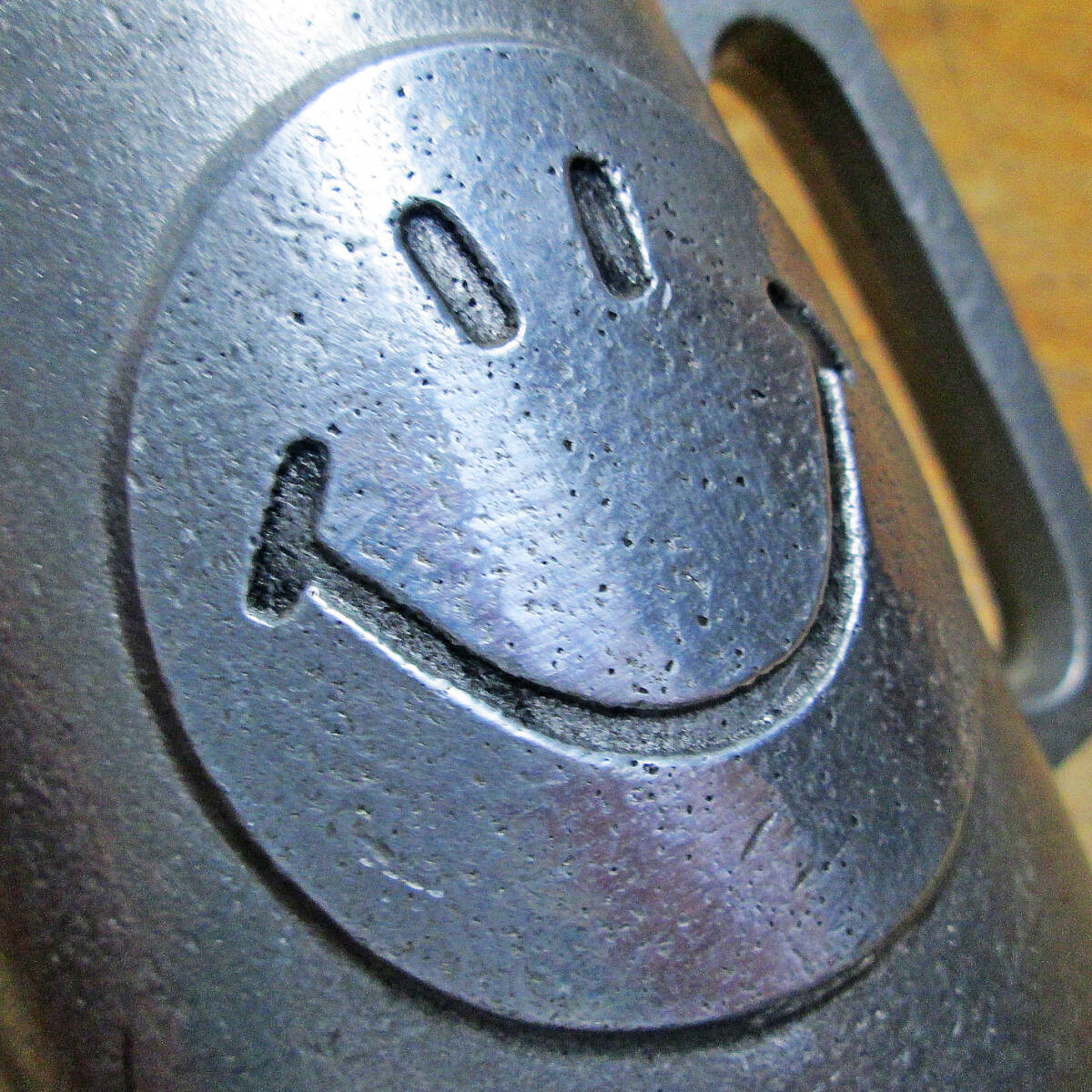 ★入手困難★珍品★USA ビンテージ ピューター マグカップ/ジョッキ/スマイル/スマイリー/ニコちゃん/ピース/サイケデリック/シャビー/幸福_画像7