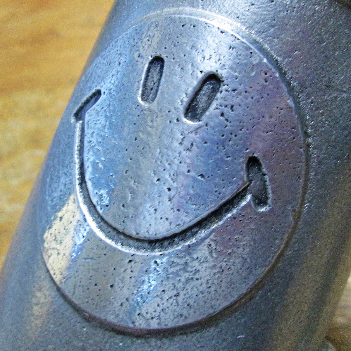 ★入手困難★珍品★USA ビンテージ ピューター マグカップ/ジョッキ/スマイル/スマイリー/ニコちゃん/ピース/サイケデリック/シャビー/幸福_画像6