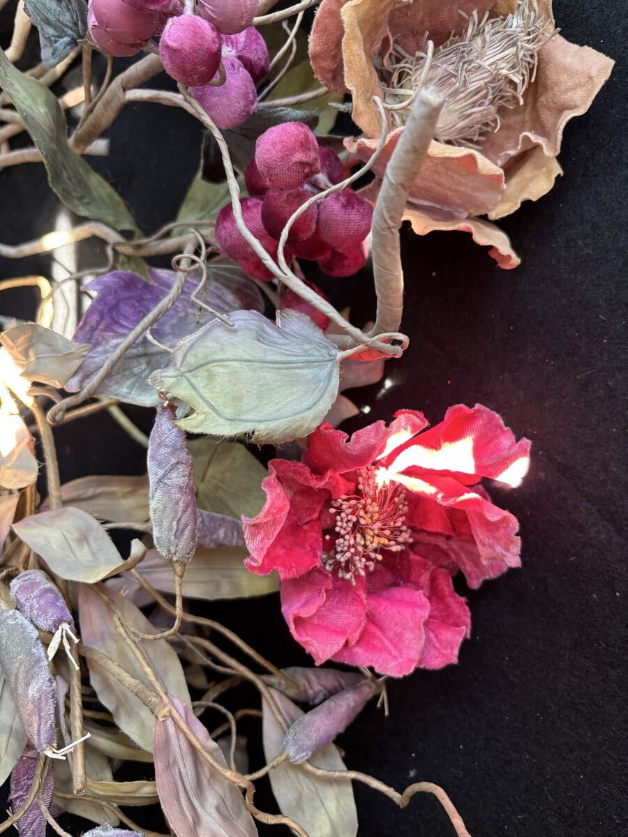アートフラワー　染め布花　アレンジメント