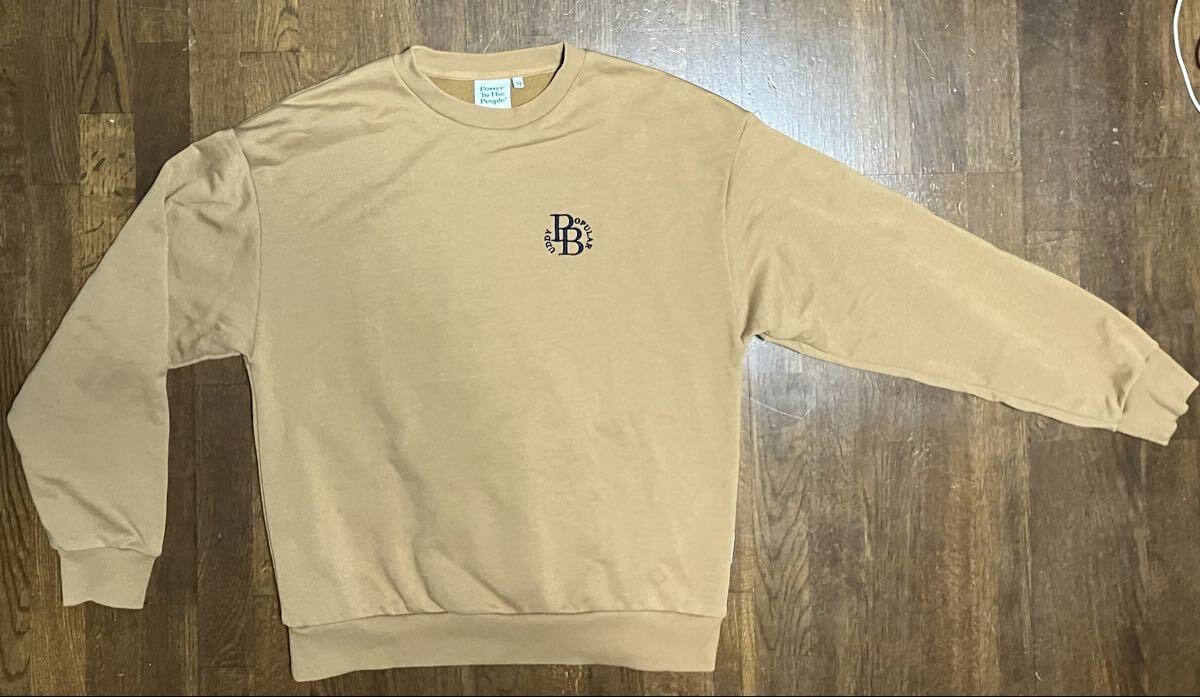 Power To The People スェット ベージュスウェット 人気バディ_画像1