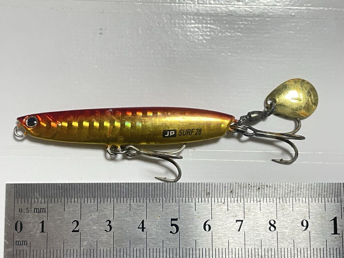 メジャークラフト ジグパラサーフ28g 約70mm アカキン メタルジグ マキジグ ブレードジギング シーバス ヒラメ コチ 青物 根魚 小型回遊魚 _画像1