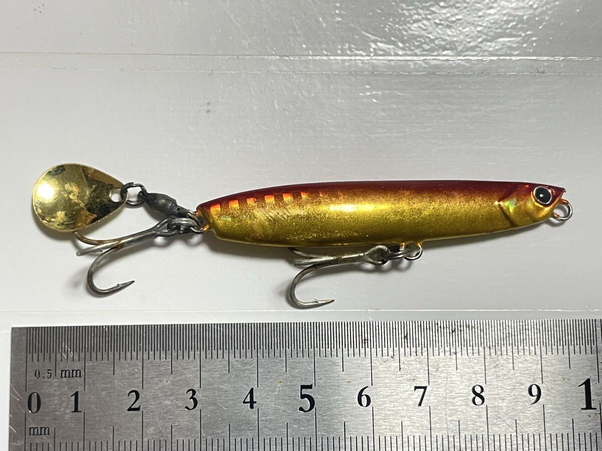 メジャークラフト ジグパラサーフ28g 約70mm アカキン メタルジグ マキジグ ブレードジギング シーバス ヒラメ コチ 青物 根魚 小型回遊魚 _画像2