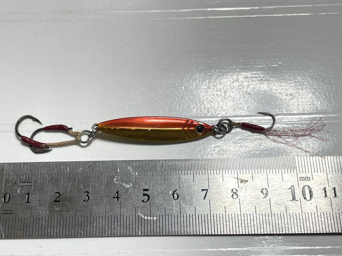 メジャークラフト ジグパラTG 14g レッドゴールド タングステン メタルジグ ライトゲーム メバル カマス アジ メッキ 根魚 堤防 サーフ 磯_画像2