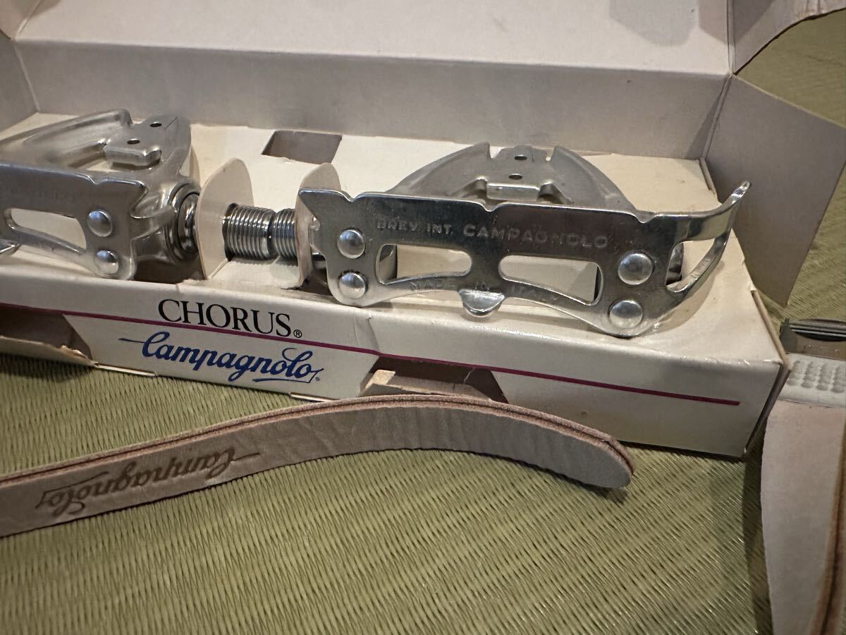 campagnolo chorus PEDAL 新品未使用 箱付き ペダル　格安出品　トゥクリップストラップセット　 カンパニョーロ_画像6