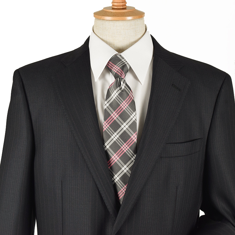 ◆STUDIO by D'URBAN スタジオバイダーバン◆秋冬 ピンストライプ柄 Super100'Sウールスーツ ダークグレー/A6_画像2