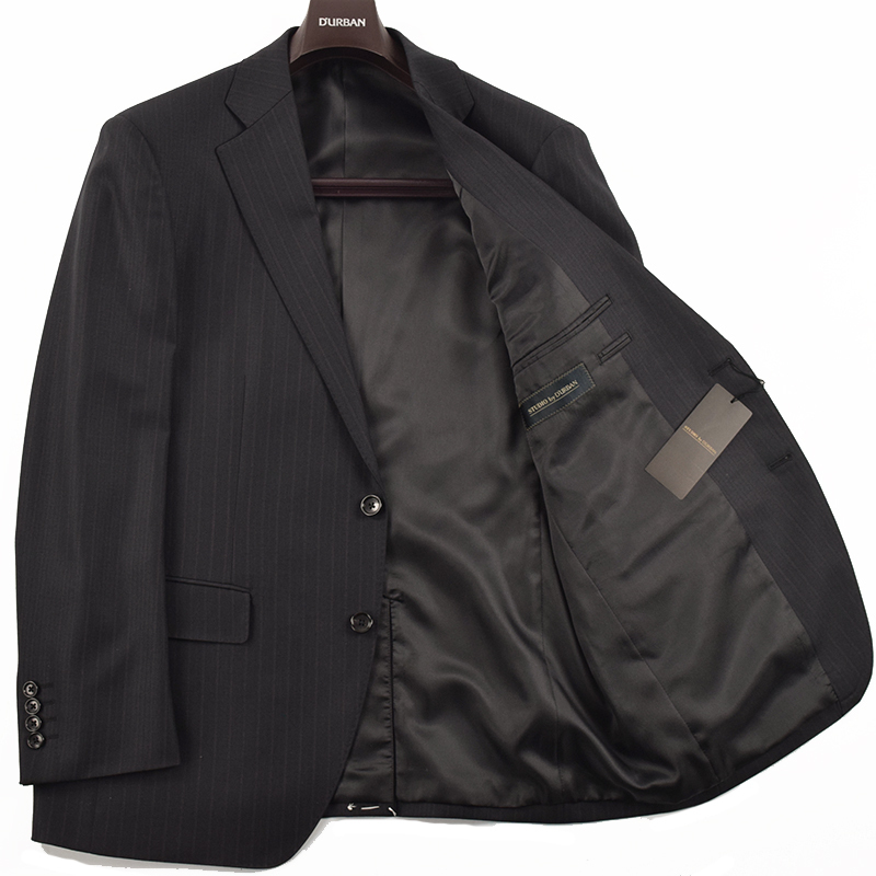 ◆STUDIO by D'URBAN スタジオバイダーバン◆秋冬 ピンストライプ柄 Super100'Sウールスーツ ダークグレー/A6_画像5