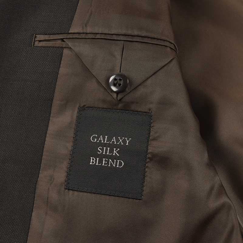 ◆STUDIO by D'URBAN ダーバン◆秋冬 GALAXY SILK BLEND シルク混 ウィンドペンチェック柄 ウールスーツ 茶/A5_画像7