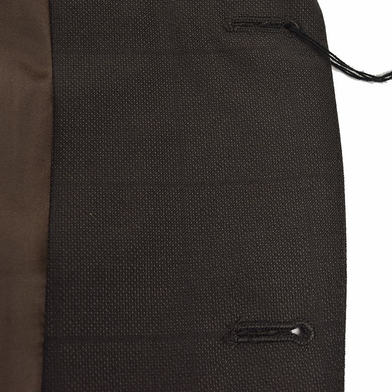 ◆STUDIO by D'URBAN ダーバン◆秋冬 GALAXY SILK BLEND シルク混 ウィンドペンチェック柄 ウールスーツ 茶/A5_画像8