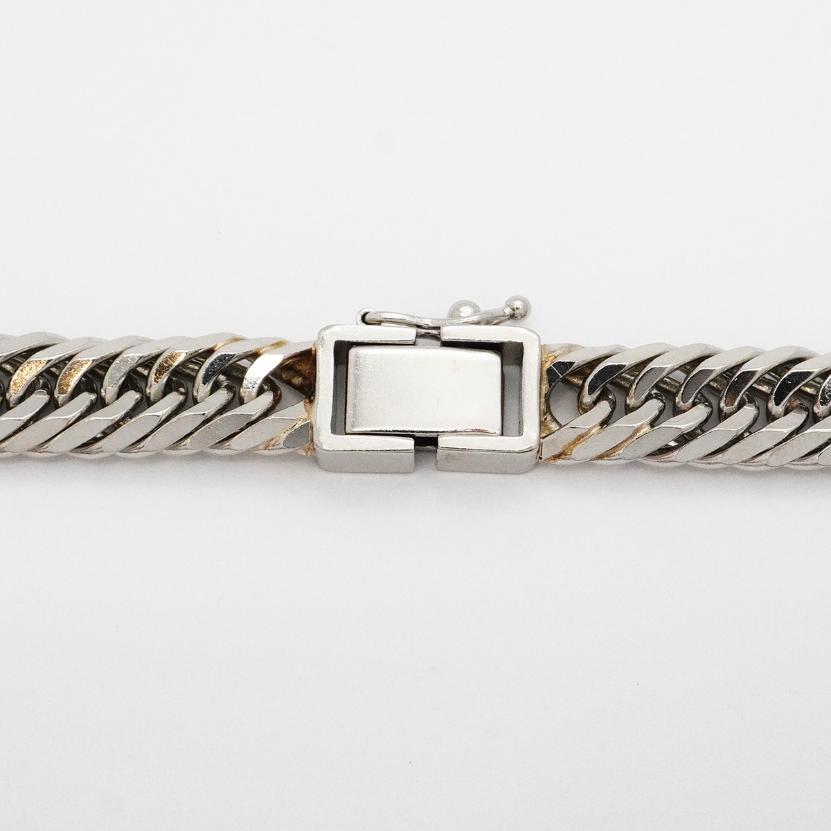 【5khi062】喜平 ブレスレット Pt850 プラチナ 8面 トリプル 22.5cm 38.6g キヘイ【中古】メンズ レディース ユニセックス_画像3