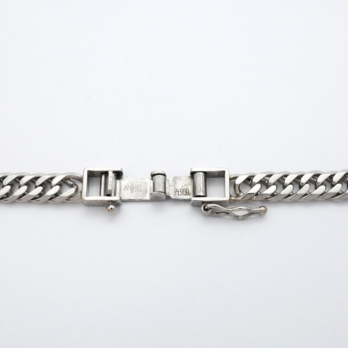 [5khm024] плоский колье Pt900 платина 6 поверхность двойной 48.4cm 33.2gki разделение [ б/у ] мужской женский унисекс 