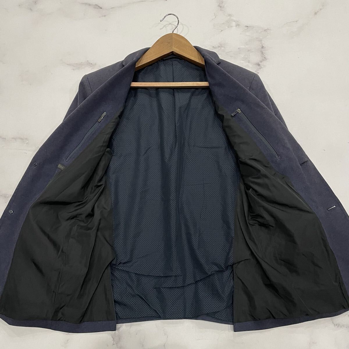 AL ○ 至高の一品 '洗練されたデザイン' Z Zegna ジーゼニア テーラードジャケット 上着 メンズ アウター 高級紳士服 ネイビー_画像7