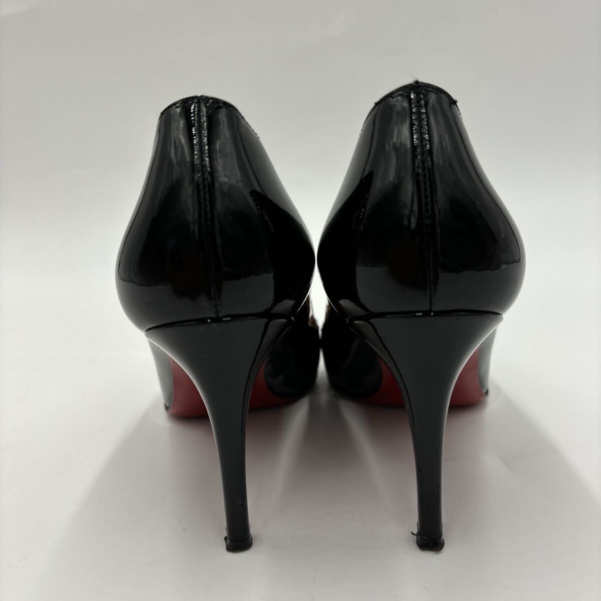 E＊ 保存袋付 イタリア製 '高級感溢れる' Christian Louboutin クリスチャンルブタン 本革 エナメルレザー ヒール / パンプス EU36.5 23cm_画像6