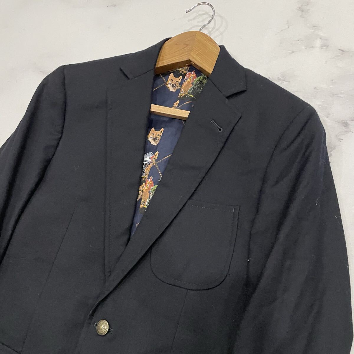 AK ○ 洗練されたデザイン '高級感溢れる' Brooks Brothers ブルックスブラザーズ SOCIAL PRIMER ウール100% テーラードジャケット 47_画像4