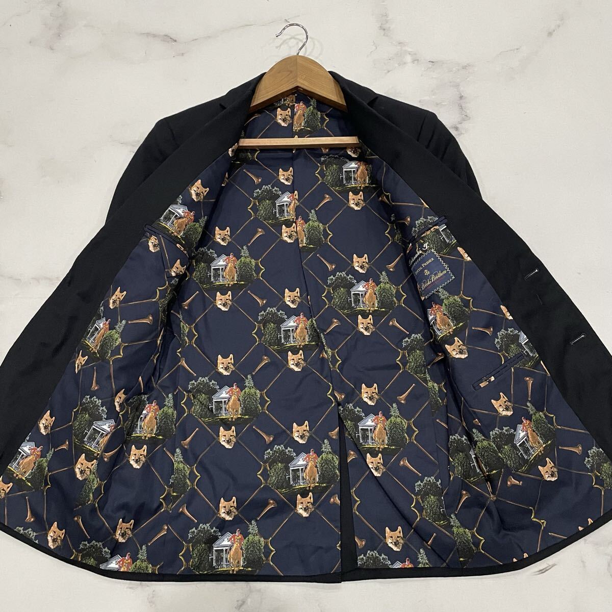 AK ○ 洗練されたデザイン '高級感溢れる' Brooks Brothers ブルックスブラザーズ SOCIAL PRIMER ウール100% テーラードジャケット 47_画像7