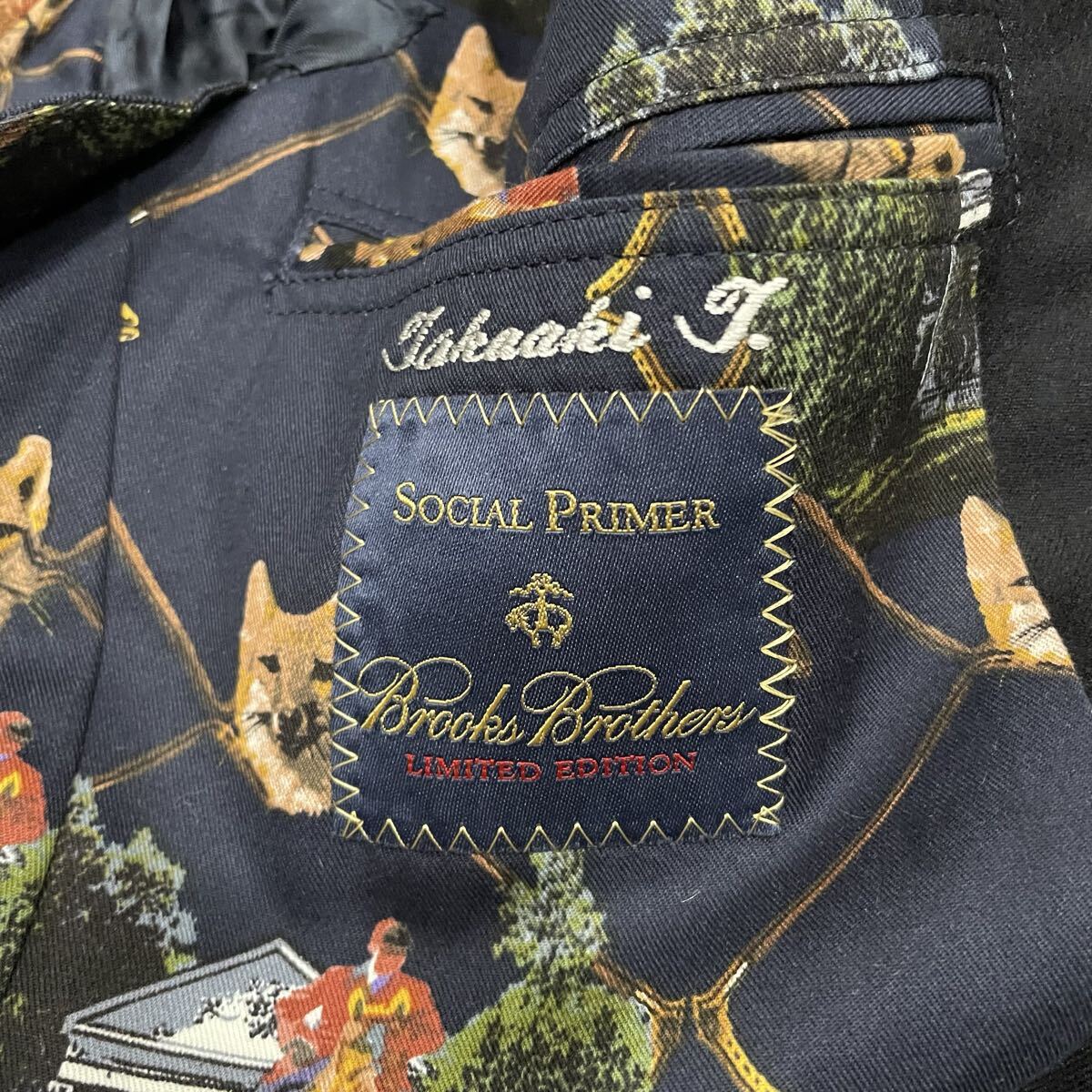 AK ○ 洗練されたデザイン '高級感溢れる' Brooks Brothers ブルックスブラザーズ SOCIAL PRIMER ウール100% テーラードジャケット 47_画像8