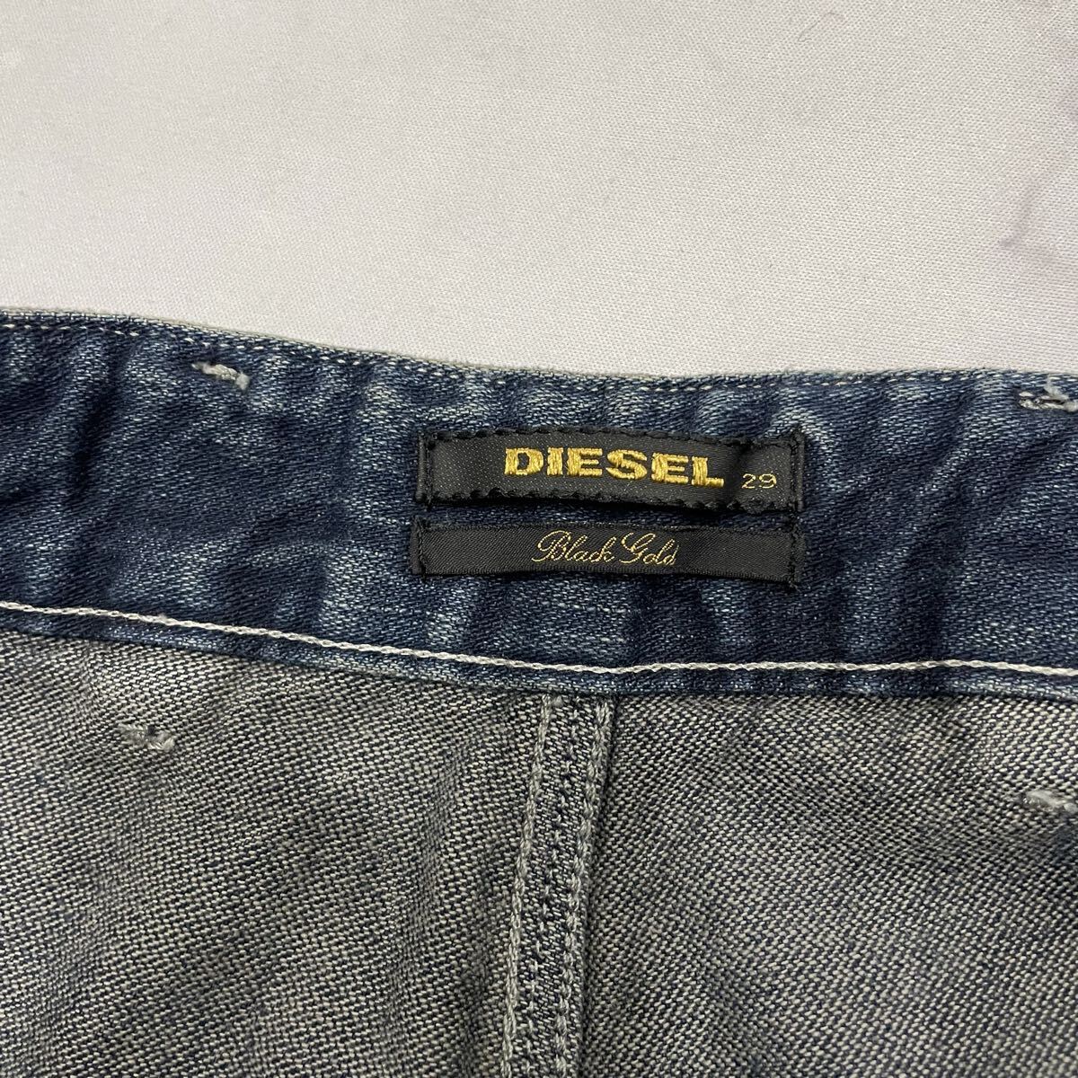 AG ○ 最高級ライン 'イタリア製' DIESEL BLACK GOLD ディーゼルブラックゴールド ビンテージ加工 デニムパンツ ジーンズ 29 ボトムス_画像6
