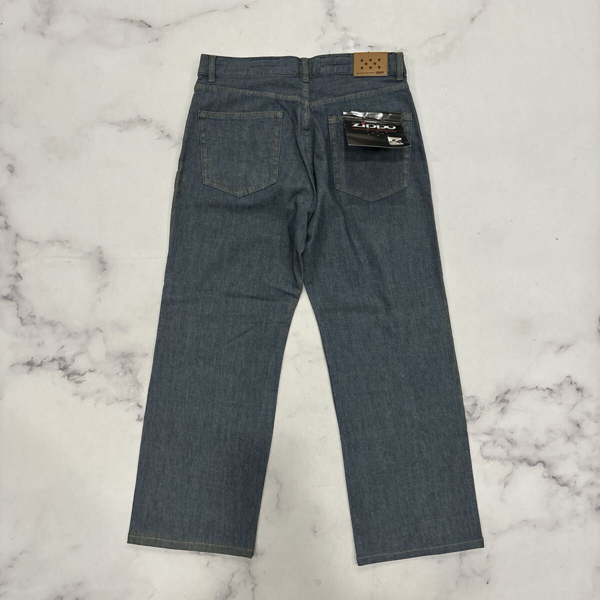 Y ＊ 訳あり未使用 '履き心地抜群' Zippo ジッポー 高品質 ストレッチ素材 ワイド ストレート デニムパンツ / ジーンズ size82 メンズ_画像4