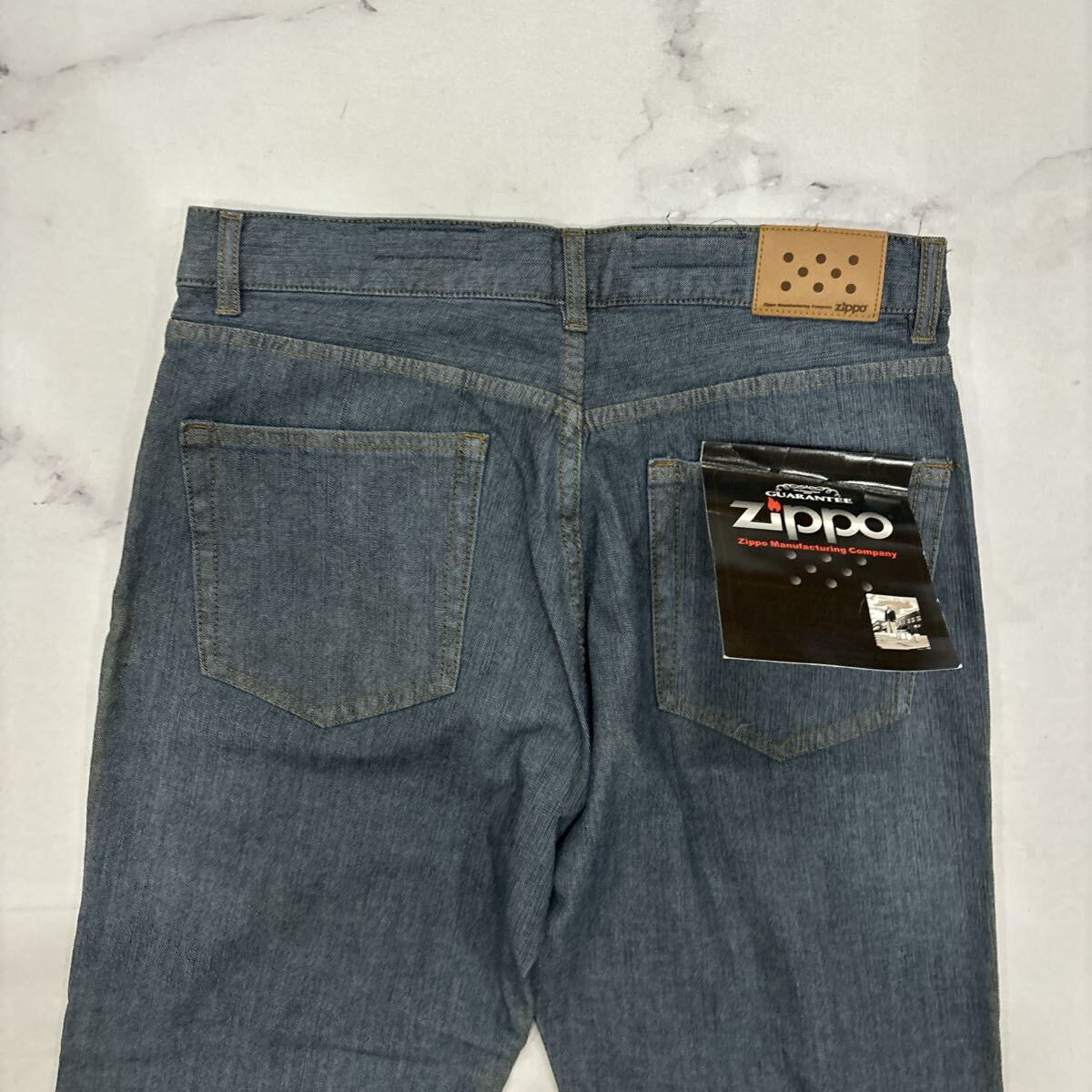 Y ＊ 訳あり未使用 '履き心地抜群' Zippo ジッポー 高品質 ストレッチ素材 ワイド ストレート デニムパンツ / ジーンズ size82 メンズ_画像5