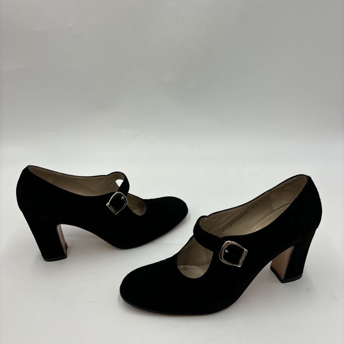 ＊ 箱付き イタリア製 '高級婦人靴' Salvatore Ferragamo サルヴァトーレフェラガモ 本革 メリージェーン / ヒール パンプス 7.5B 24.5cm_画像4