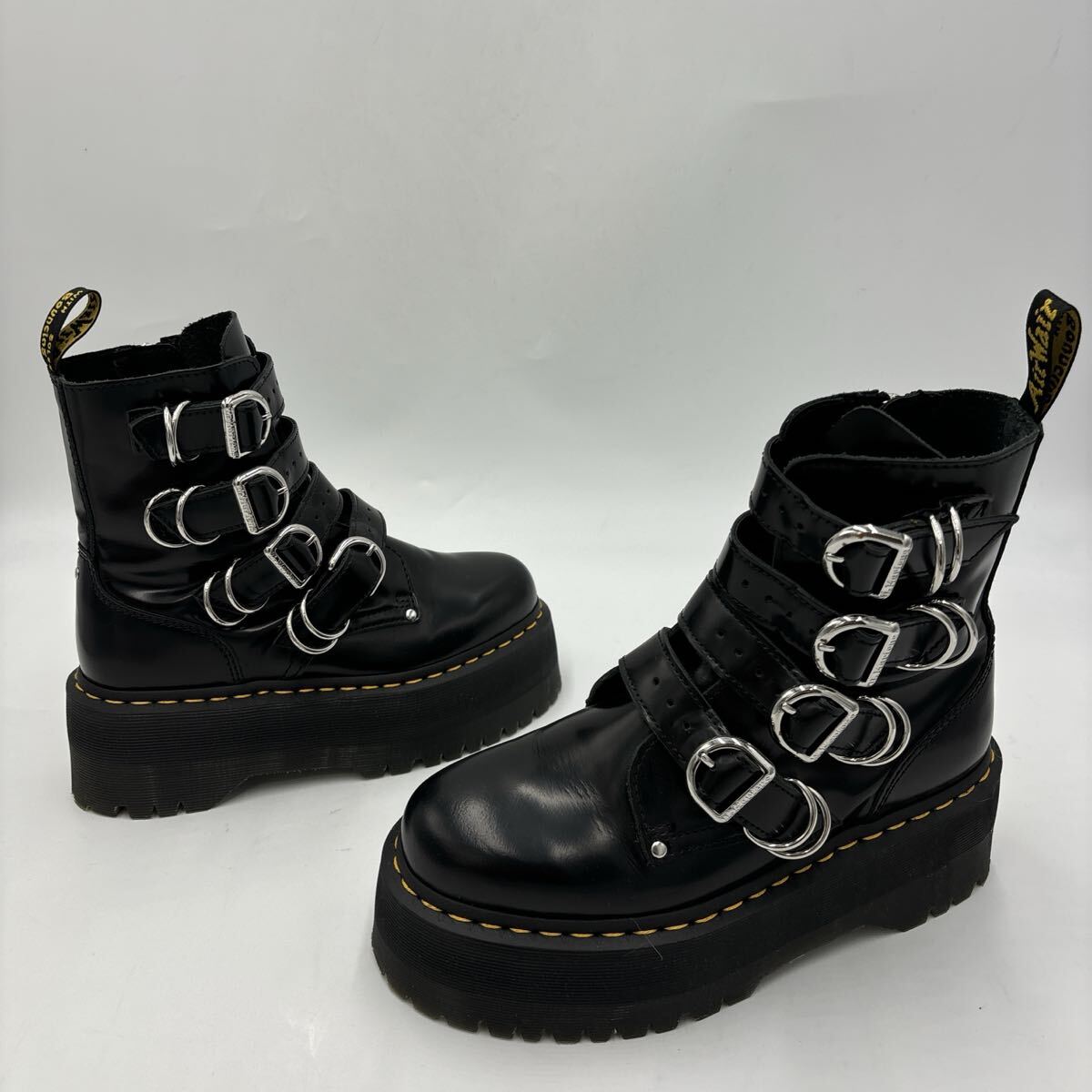 C ＊ 訳あり美品 '希少 人気モデル' Dr.Martens ドクターマーチン JADON MAX HDW プラットフォーム 厚底 ブーツ 革靴 UK5 24cm レディース_画像3