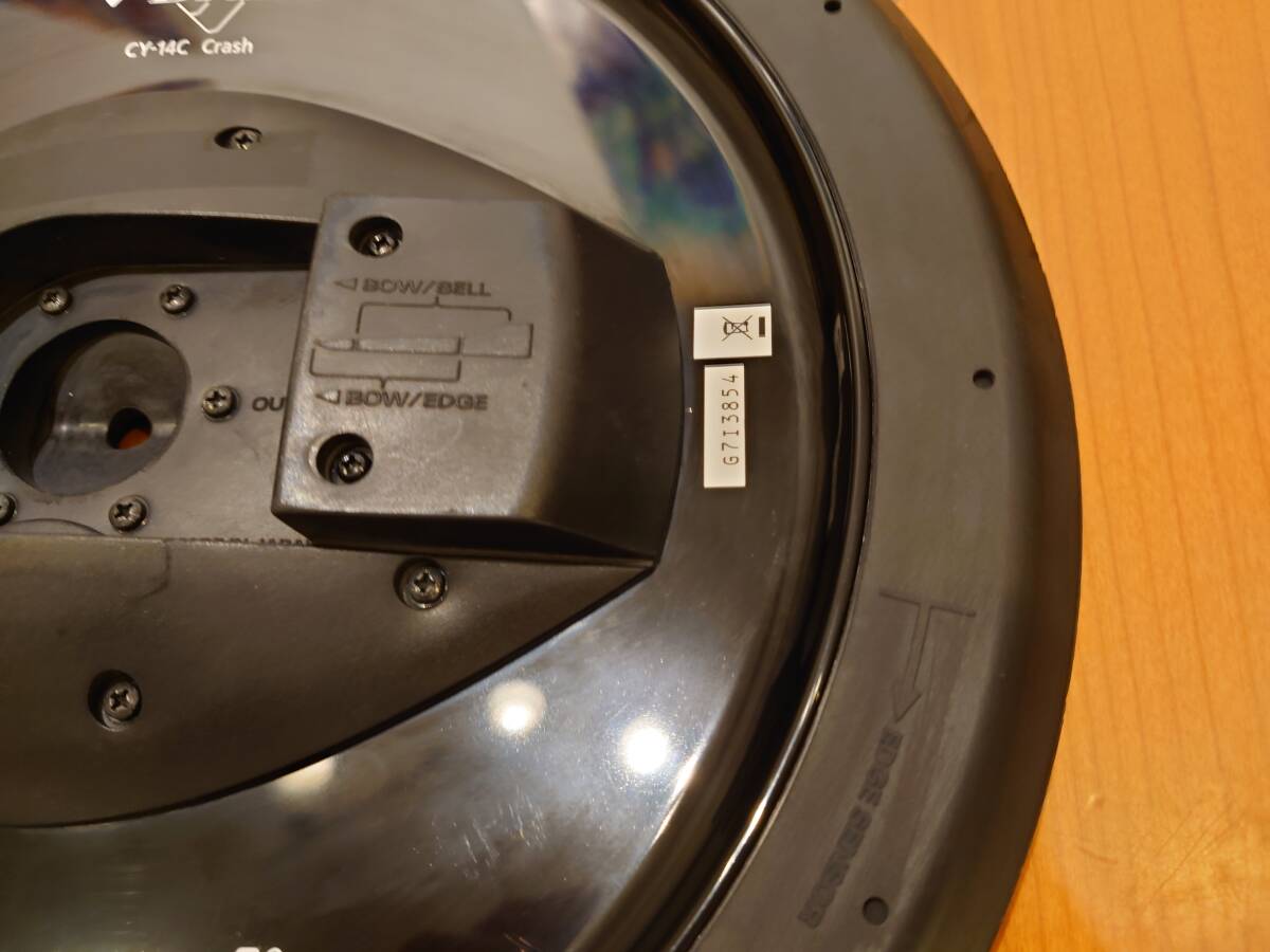 ROLAND CY-14c ローランド　14インチ クラッシュシンバル　中古_画像9