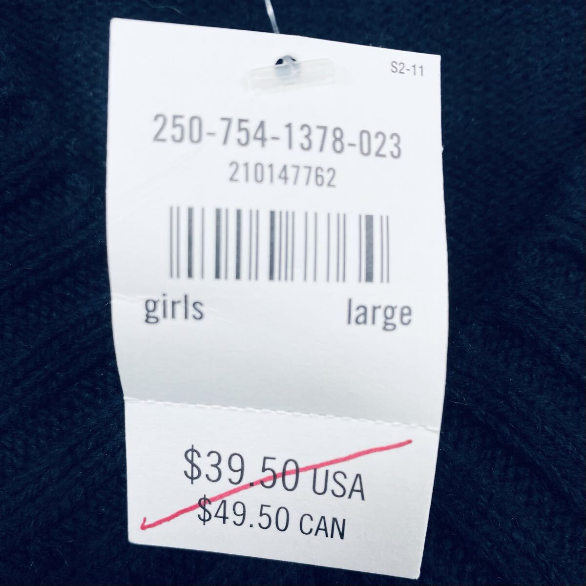 【新品タグ付き】 Abercrombie & Fitch セーター 刺繍 Vネック アバクロンビー レディース ネイビー L_画像5