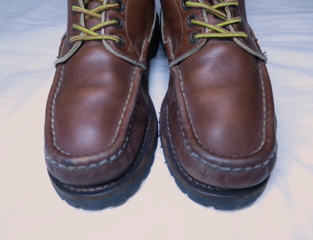 RUSSELL MOCCASIN ラッセルモカシン ハイカー HIKER ブーツ US 8.5 E レザー 編み上げ レースアップ ビブラムソール 青タグ_画像6