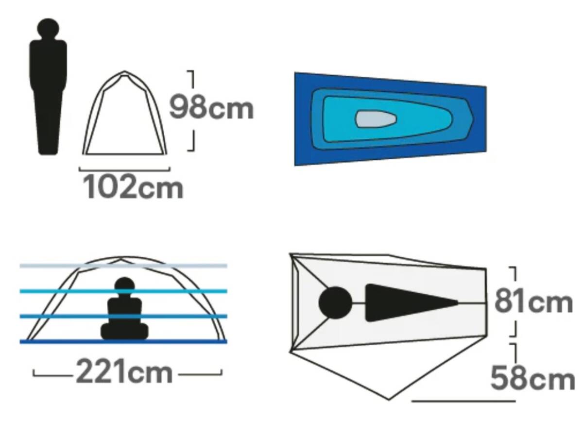 【657g】 NEMO HORNET ELITE OSMO 1P クロスオーバードーム プロモンテ MSR ヘリテイジ パーゴワークス Zpacks BIG SKY Durston Nordisk_画像2