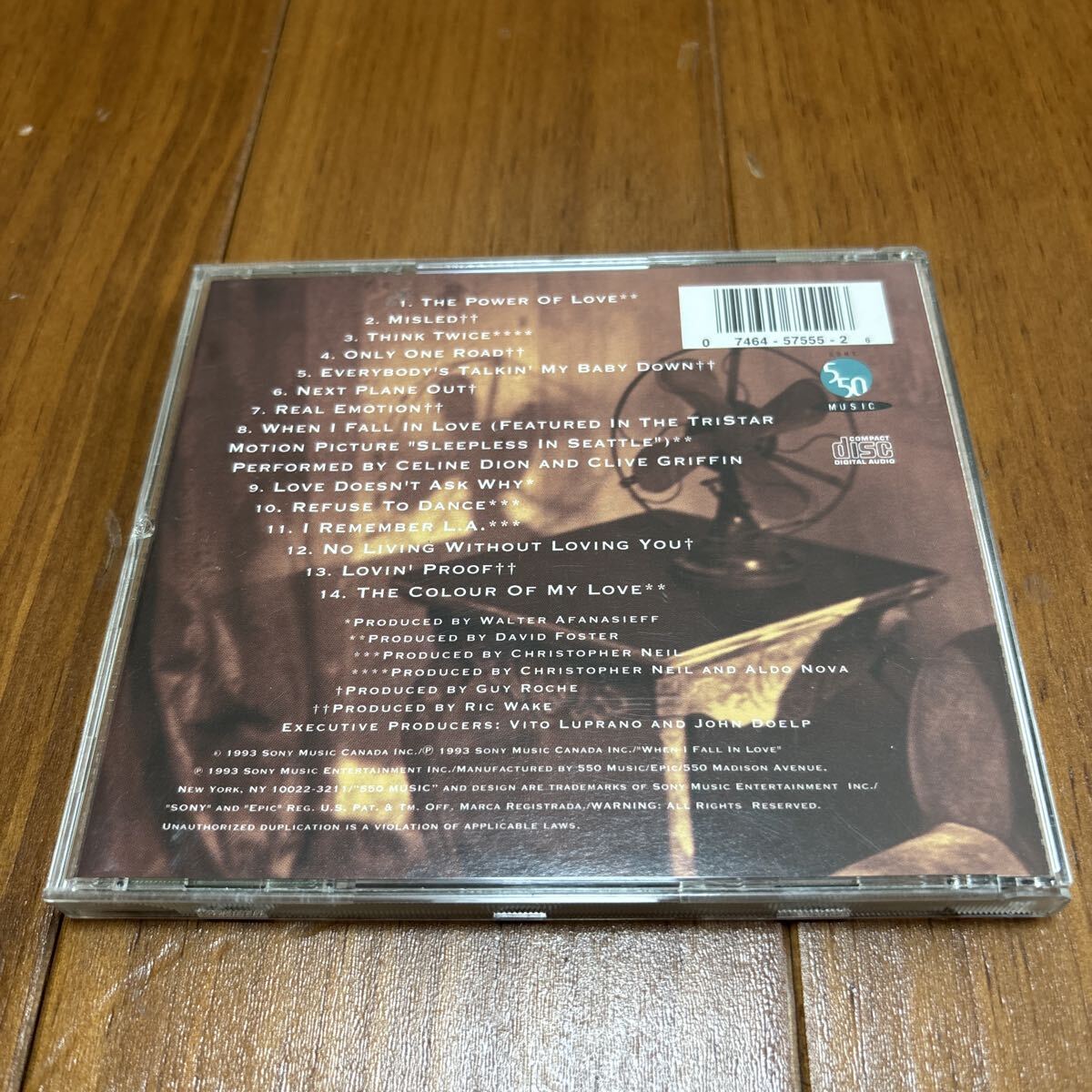 CD セリーヌ ディオン CELINE DION THE COLOUR OF MY LOVE_画像2