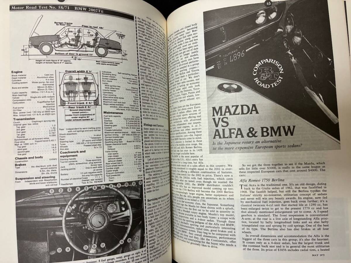 BMW 2002: Collection no. 1 1968年-1980年 までに発売された BMW 2002 機能/説明解説,レビュー 記載 (1982年 Brooklands books社出版) _画像8